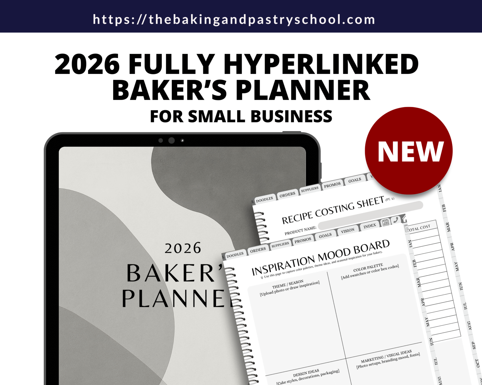 2026 Hyperlinked Planner for Small Baking Businesses – The Baking and ...